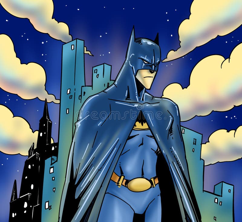 Situación De Batman En El Edificio En La Noche Foto editorial - Ilustración  de travieso, divertido: 139680576
