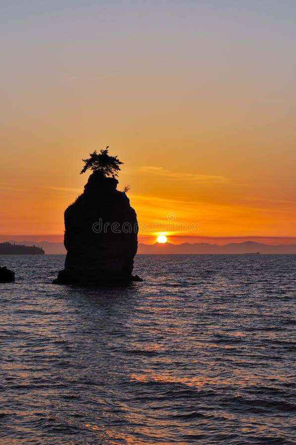 Siwash rock sunset royalty free stock photos Siwash rock sunset royalty free stock photos