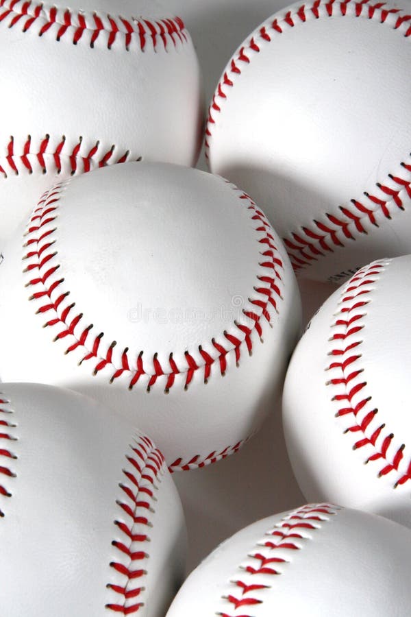 Six baseballs