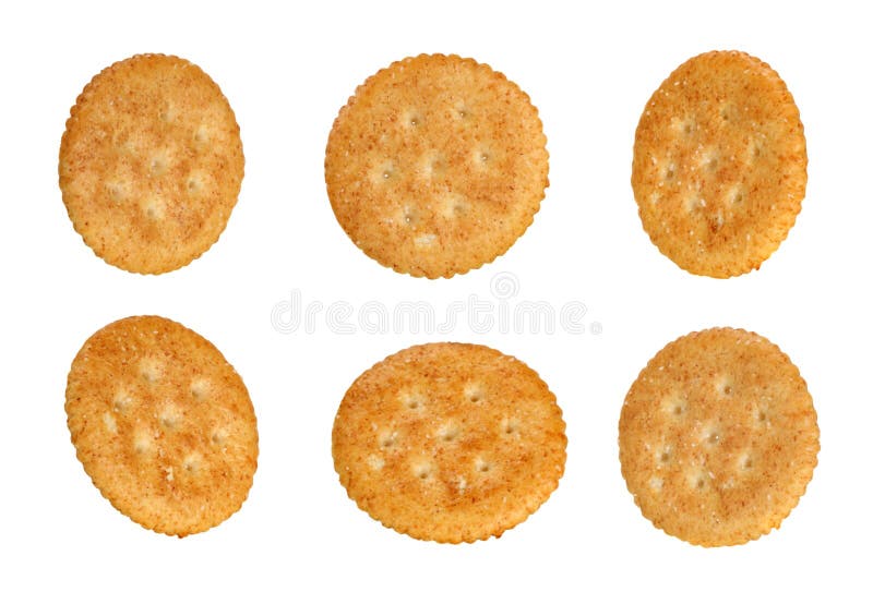 Six Crackers stock image. Image of snack, closeup, isolated 7569089