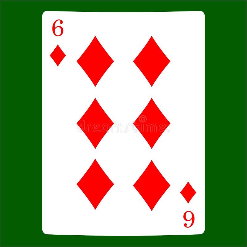 Six diamonds. Card suit icon vector, playing cards symbols vector royalty free illustration