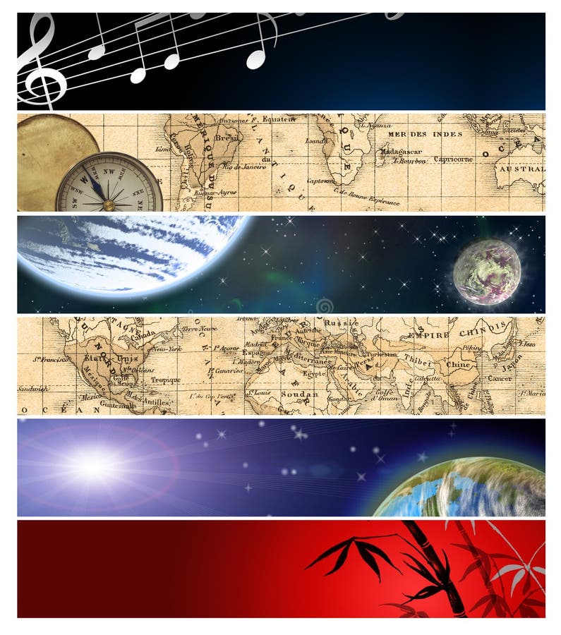 Six different banners 12 vector illustration