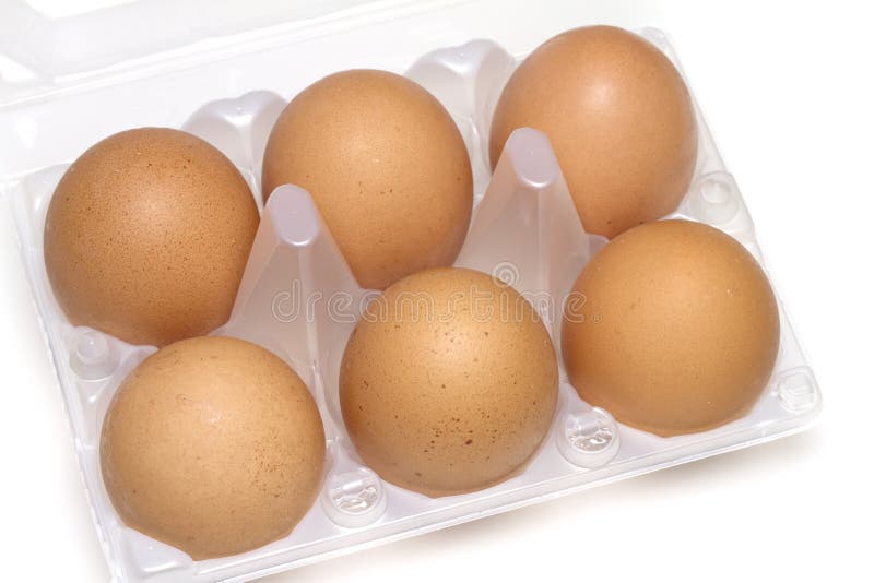 Six eggs in box