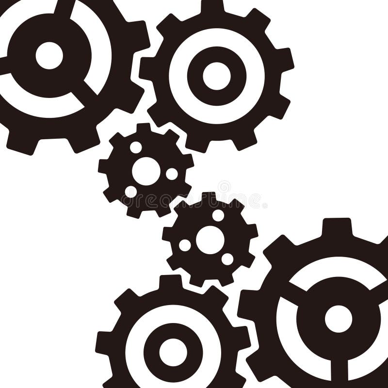 Six gears stock vector. Illustration of plan, element 94252645
