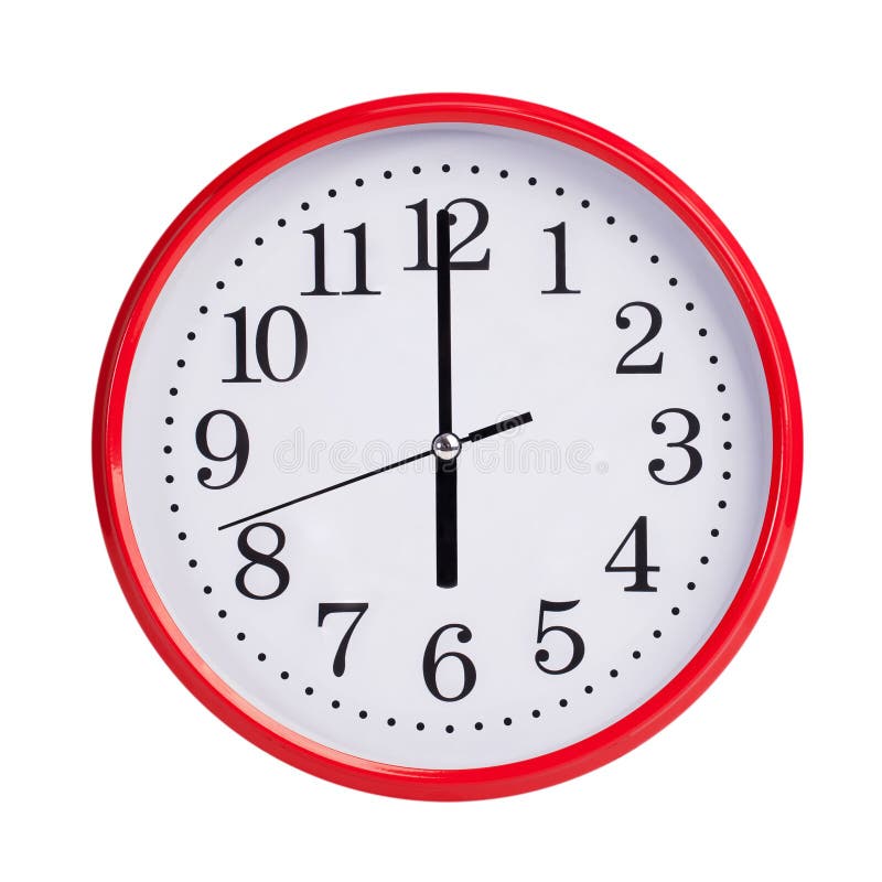 Six Heures Pour Happy Hour Six Heures Sur Un Cadran Rond Photo Stock Image Du