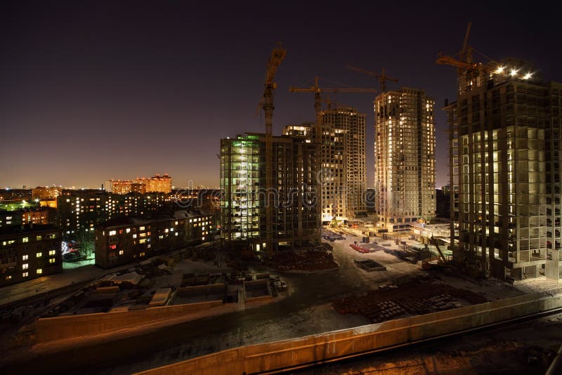 Six high buildings under construction