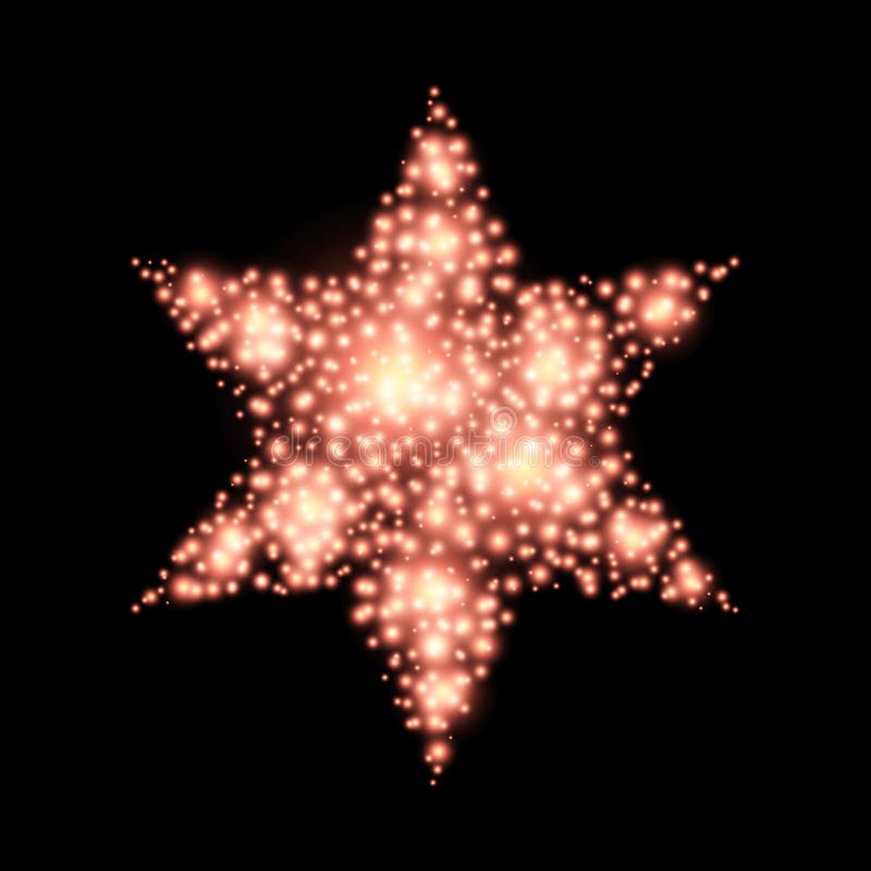 Fourpointed Star, Abstract Lights, Christmas Decoration Element, On