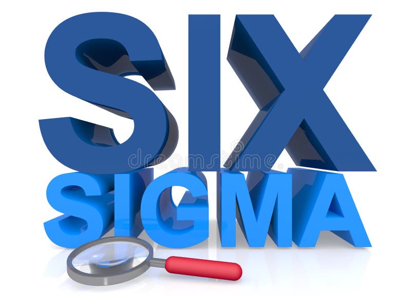 Six sigma on white vector illustration