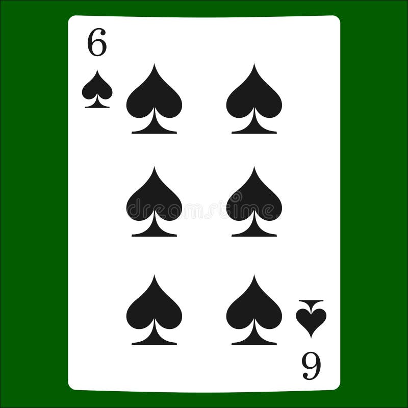 Six spades. Card suit icon vector, playing cards symbols vector vector illustration