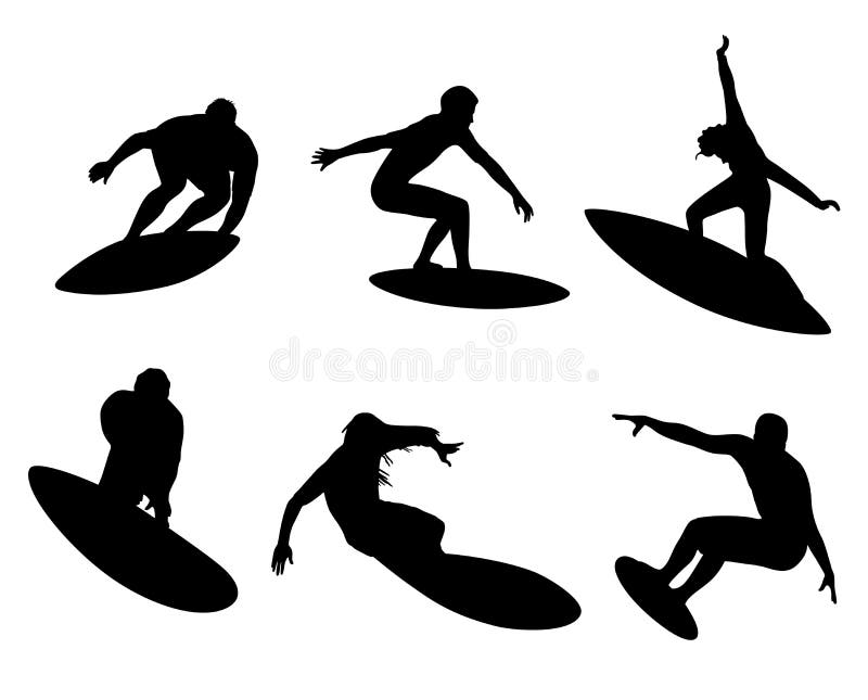 Six surfers