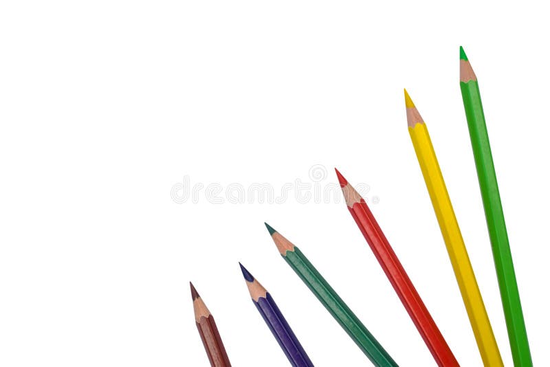 Muulticolored Pencil Crayons Draw Wavy Lines On White Stock Photo -  Download Image Now - iStock