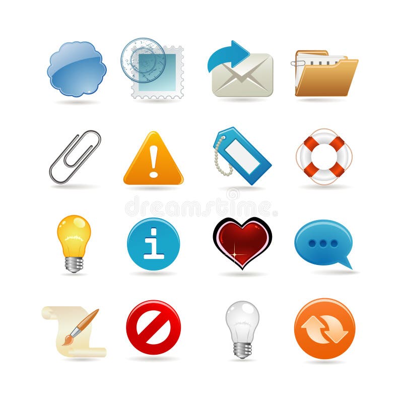 Sixteen universal icons