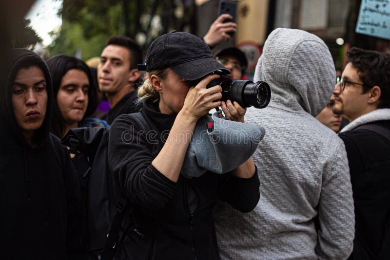 Sixth day of protests in Bogota Colombia royalty free stock photos Sixth day of protests in Bogota Colombia royalty free stock photos