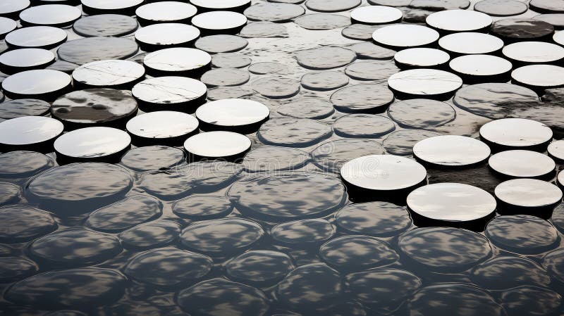 Size metallic silver circle stock illustration