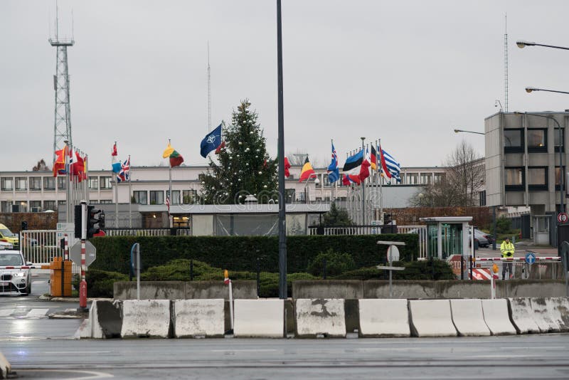 Sièges sociaux de l'OTAN à Bruxelles, Belgique photographie stock libre de droits Sièges sociaux de l'OTAN à Bruxelles, Belgique photographie stock libre de droits