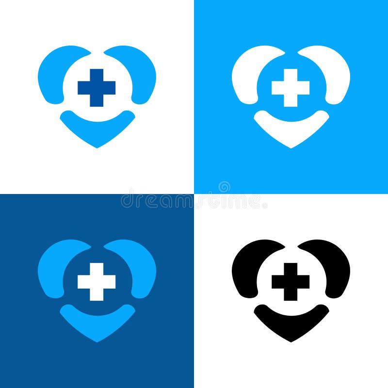 Sjabloonelementen van het hart- en kruislogo, ontwerp van het medische pictogram royalty-vrije illustratie Sjabloonelementen van het hart- en kruislogo, ontwerp van het medische pictogram royalty-vrije illustratie