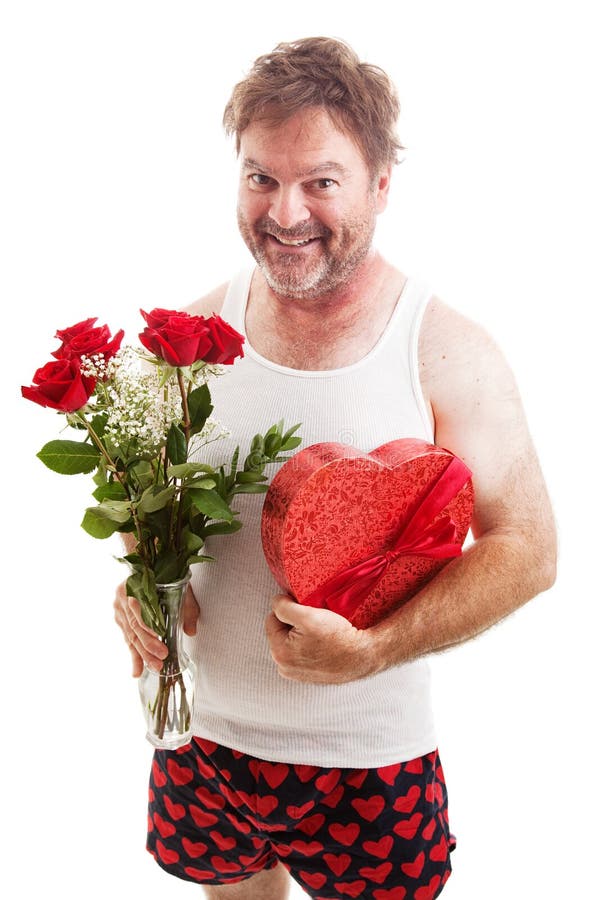Sjaskig valentingrabb i underkläder royaltyfri fotografi Sjaskig valentingrabb i underkläder royaltyfri fotografi