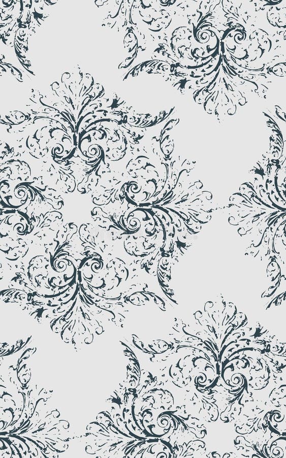 Sjofel abstract damast naadloos vector victorian patroon wallpapper stock illustratie Sjofel abstract damast naadloos vector victorian patroon wallpapper stock illustratie