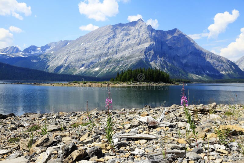 Sjö i det Kananaskis landet - Alberta - Kanada arkivfoton Sjö i det Kananaskis landet - Alberta - Kanada arkivfoton