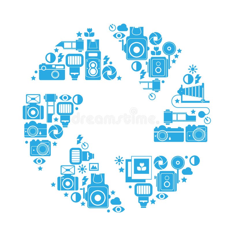 Download Skład Z Fotografia Symbolami Ilustracja Wektor - Ilustracja złożonej z kolekcja, antyk: 57656283