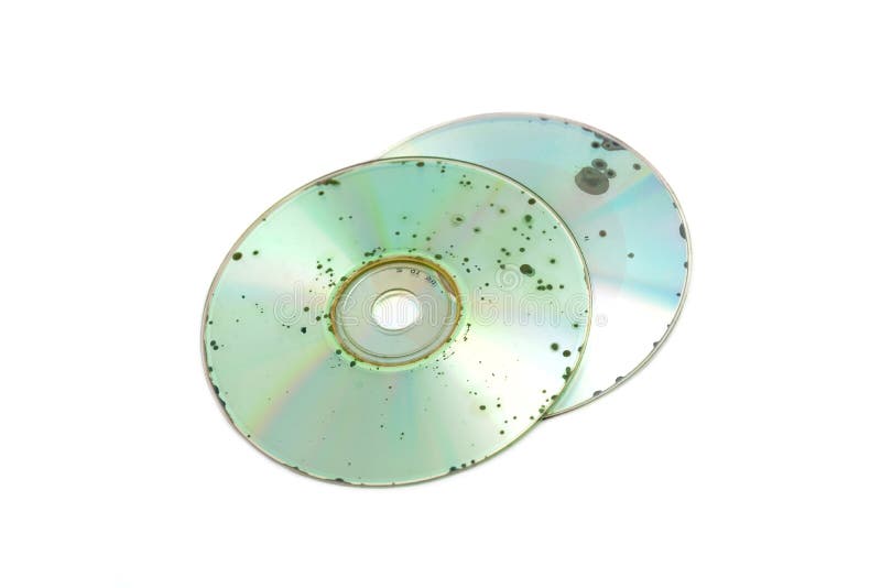 Skadad CD DVD royaltyfri bild Skadad CD DVD royaltyfri bild