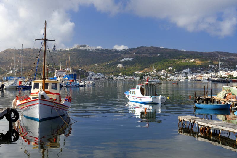 Skala harbor on Patmos Island