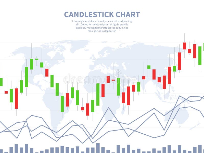 Skala på finansiell graf Världskarta för stearinljuspinnediagram Global finansiell marknadsföring, forex för utbytesinvesteringab royaltyfri illustrationer Skala på finansiell graf Världskarta för stearinljuspinnediagram Global finansiell marknadsföring, forex för utbytesinvesteringab royaltyfri illustrationer