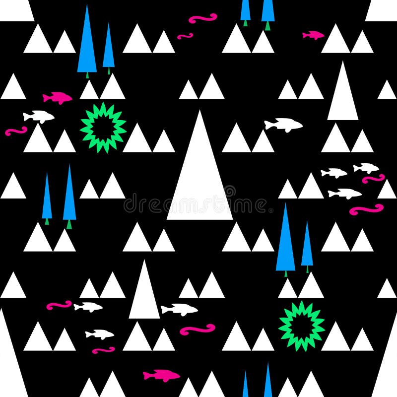 Skandinavisch stijl naadloos geometrisch patroon royalty-vrije illustratie Skandinavisch stijl naadloos geometrisch patroon royalty-vrije illustratie