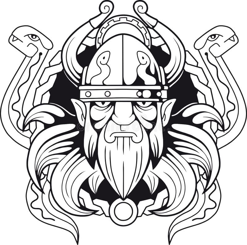 Skandinavisk gud av bedrägerilokien royaltyfri illustrationer Skandinavisk gud av bedrägerilokien royaltyfri illustrationer