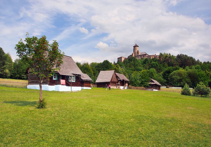 Skansen and castle in Stara Lubovna, Slovakia