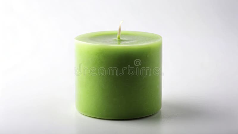 Skapa ett blankt utrymme med detta ljusgröna vaxljus som en minimalistisk EcoFriendly- och Aromatic Home Decor-komponent vektor illustrationer