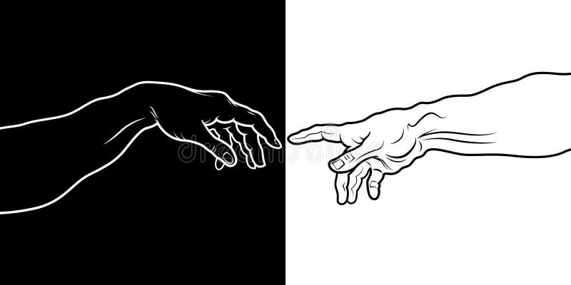 Дядя тянет руку в руке шоколадка. Микеланджело Сотворение Адама. Руки тянутся друг к другу черно белое. Черные руки тянутся. Руки тянутся Графика.