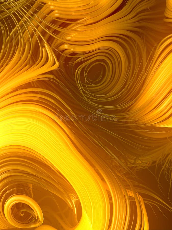 Interlacing abstract yellow curves. Very shallow depth of field. Focus on the central Curves. 3D rendering. Interlacing abstract yellow curves. Very shallow depth of field. Focus on the central Curves. 3D rendering