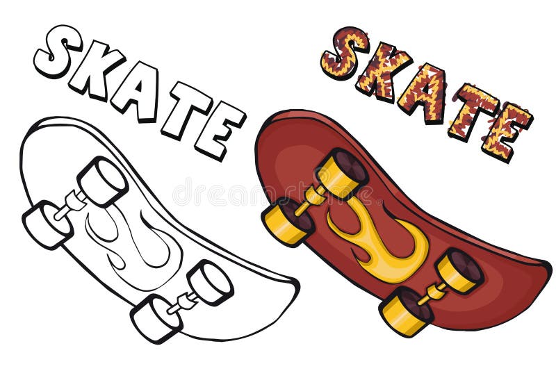 Desenhos de Skate para colorir e pintar - Pinte Online