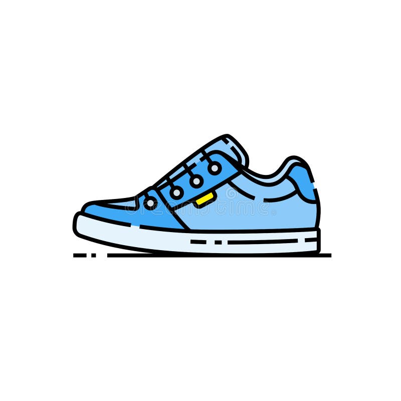 Sneaker shoes line icon