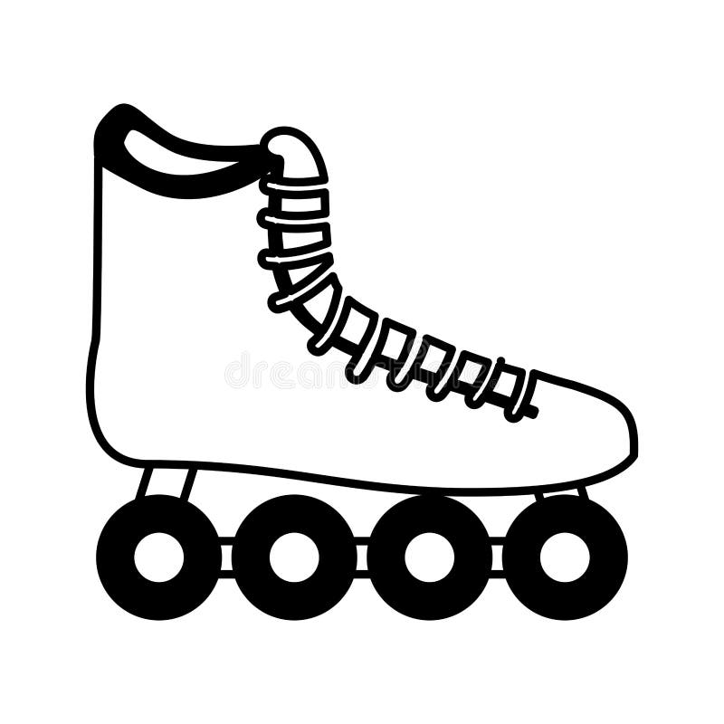 Skate wheels isolated icon stock vector. Illustration of activity