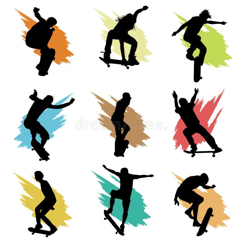 Skateboard royaltyfri illustrationer