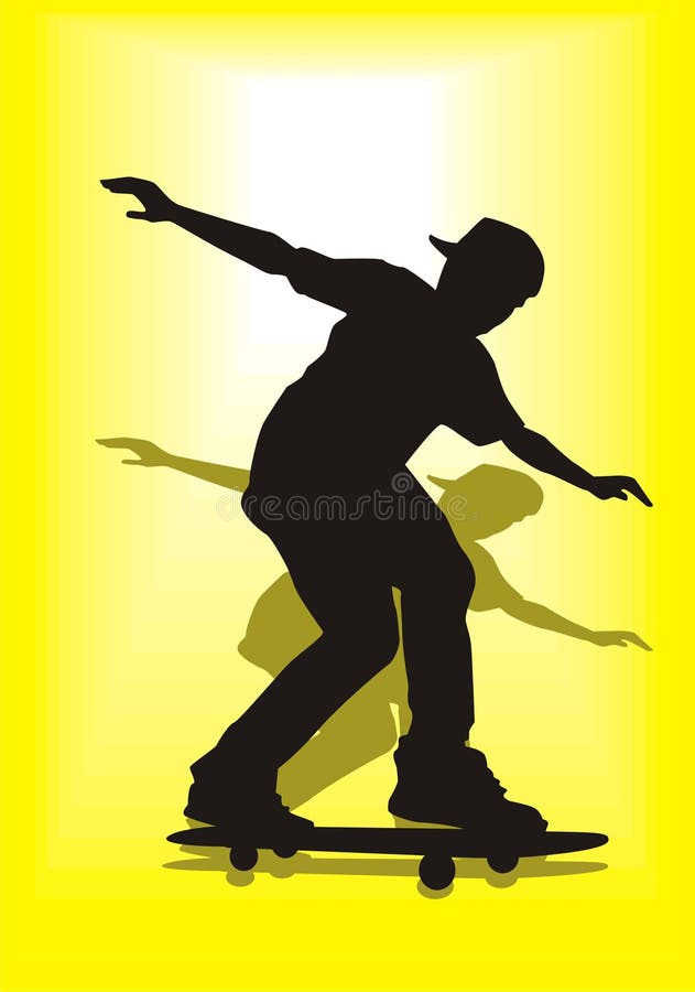 Skateboard vektor illustrationer