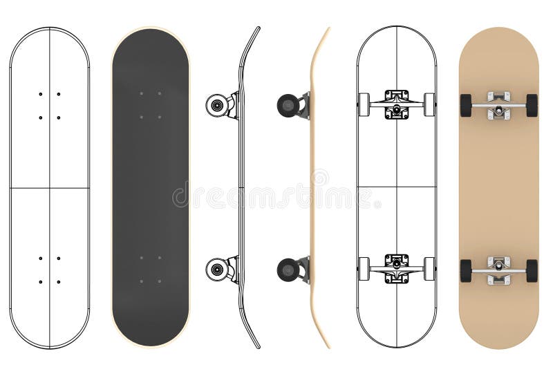 The skateboard stock illustration. Illustration of skate 48461331