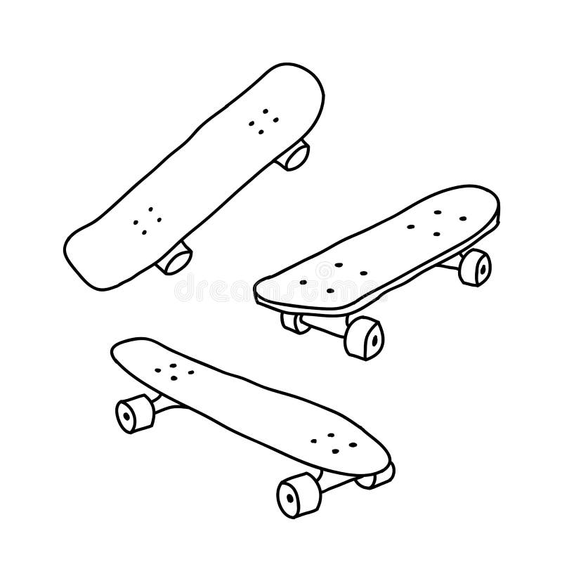 Set Of Skateboard Icon In Extreme Action Stock Vector - Illustration of ...