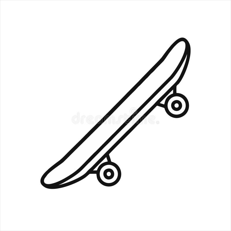 Skateboard Icon Isolated on White Background from Sport Collection. Vector - Illustration of extreme, path: 192954017