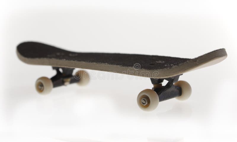 Black Skate Board on a White Background Stock Image - Image of extreme ...