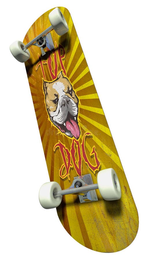 Lustiger Hund Graffiti Bild - Skateboard Hund Wanddekoration 30x40cm