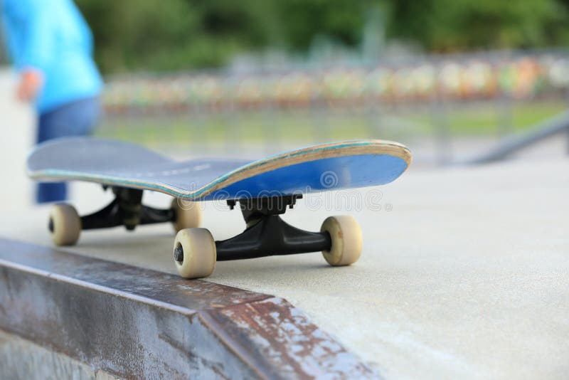 Skateboard at skatepark stock photo. Image of wheel, sport 63629384