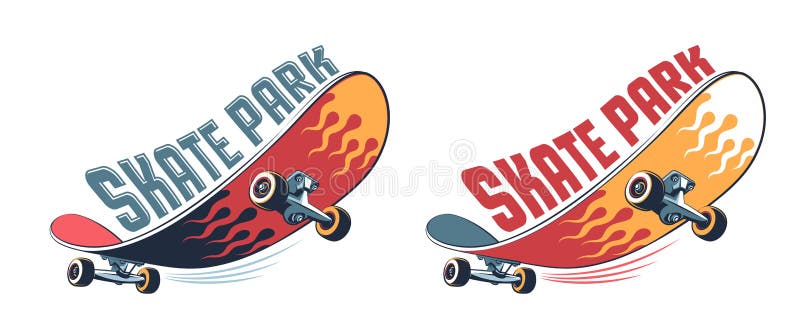 Skateboard Vintage Logo De Dibujos Animados Ilustración del Vector -  Ilustración de estilo, deletreado: 218963059