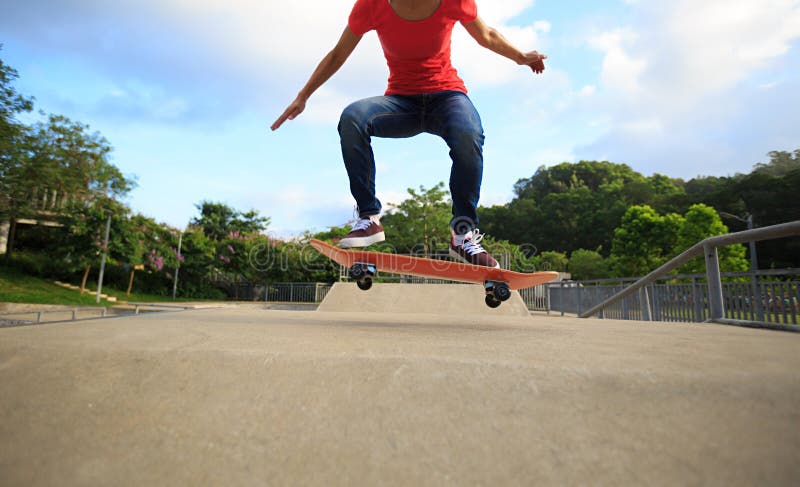 Skateboarder Legs Skateboarding at Skatepark Stock Image - Image of ...