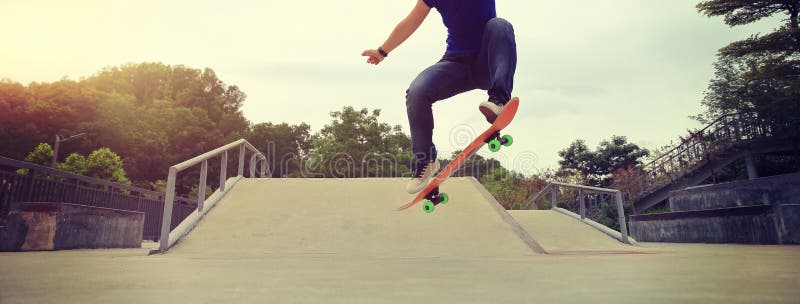 Skateboarder Practice Handstand on Skateboad Stock Photo - Image of ...