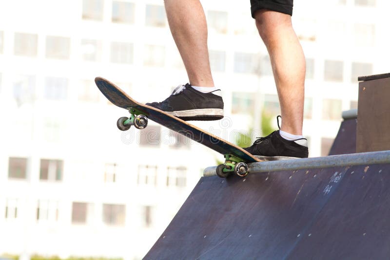 High heels on skateboard stock photo. Image of skate, street 123262