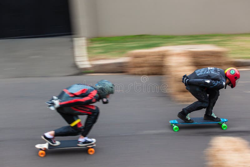 SkateBoarders Two DownHill Speed-Blur