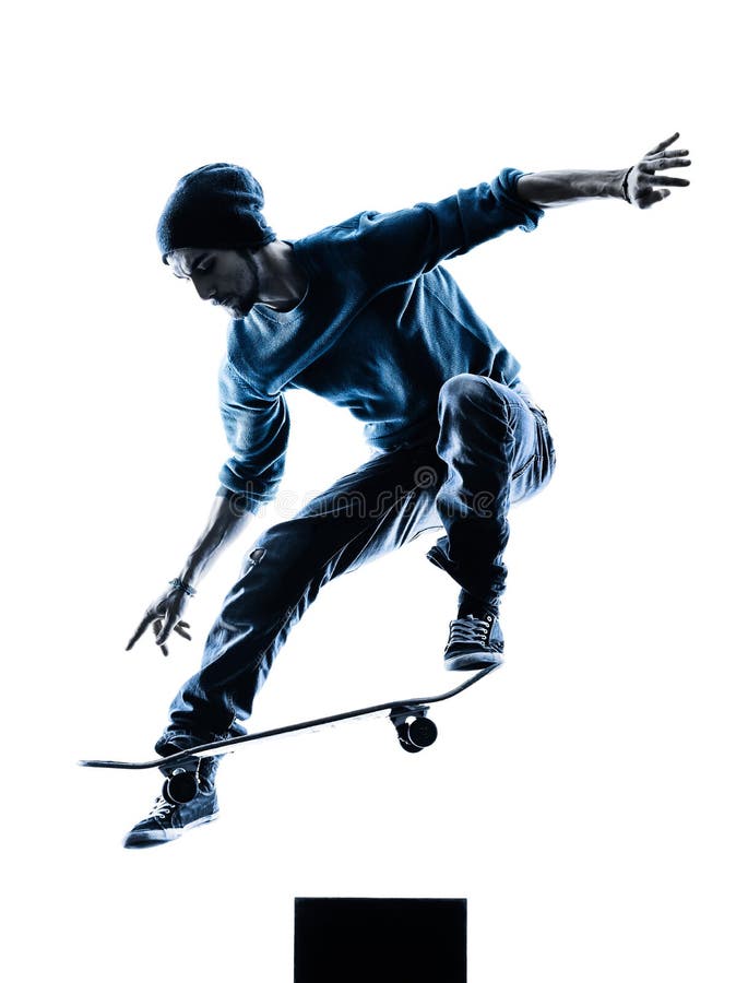Skateboarding kontur för manskateboarder fotografering för bildbyråer Skateboarding kontur för manskateboarder fotografering för bildbyråer